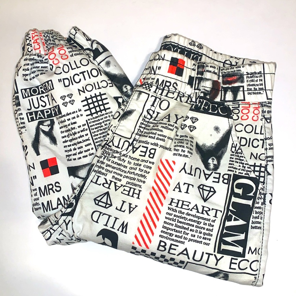 VIP Fashion Print Joggers Y2K